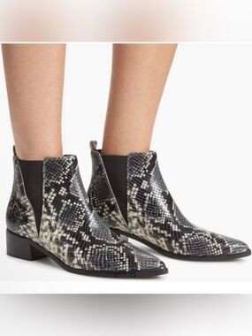 Marc Fisher LTD Yale 4 Chelsea Leather Pointy Toe Ankle Boots